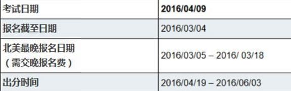 2015ACT考試時間及報名時間一覽表